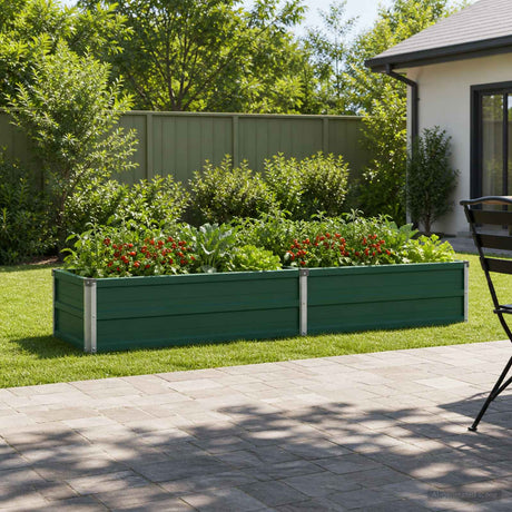 Vidaxl verhoogd tuinbed groen 160 x 40 x 24 cm koudgewalst stalen