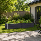 Vidaxl verhoogd tuinbed antracietkleurig 160 x 40 x 24 cm
