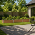 Vidaxl verhoogd tuinbed houtbruin 240 x 40 x 24 cm koudgewalst staal