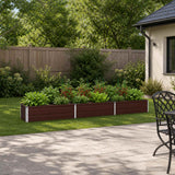 Vidaxl verhoogd tuinbed bruin 240 x 40 x 24 cm koudgewalst staal
