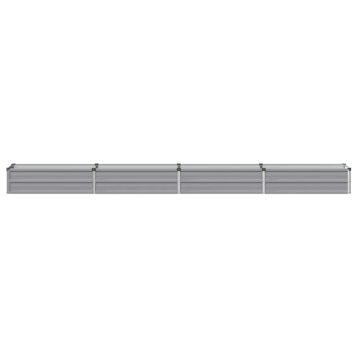 Vidaxl verhoogd tuinbed grijs 320 x 40 x 24 cm koudgewalst staal