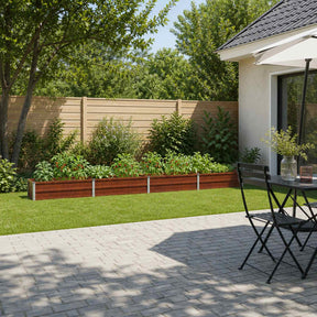 Vidaxl verhoogd tuinbed roestig 320 x 40 x 24 cm corton
