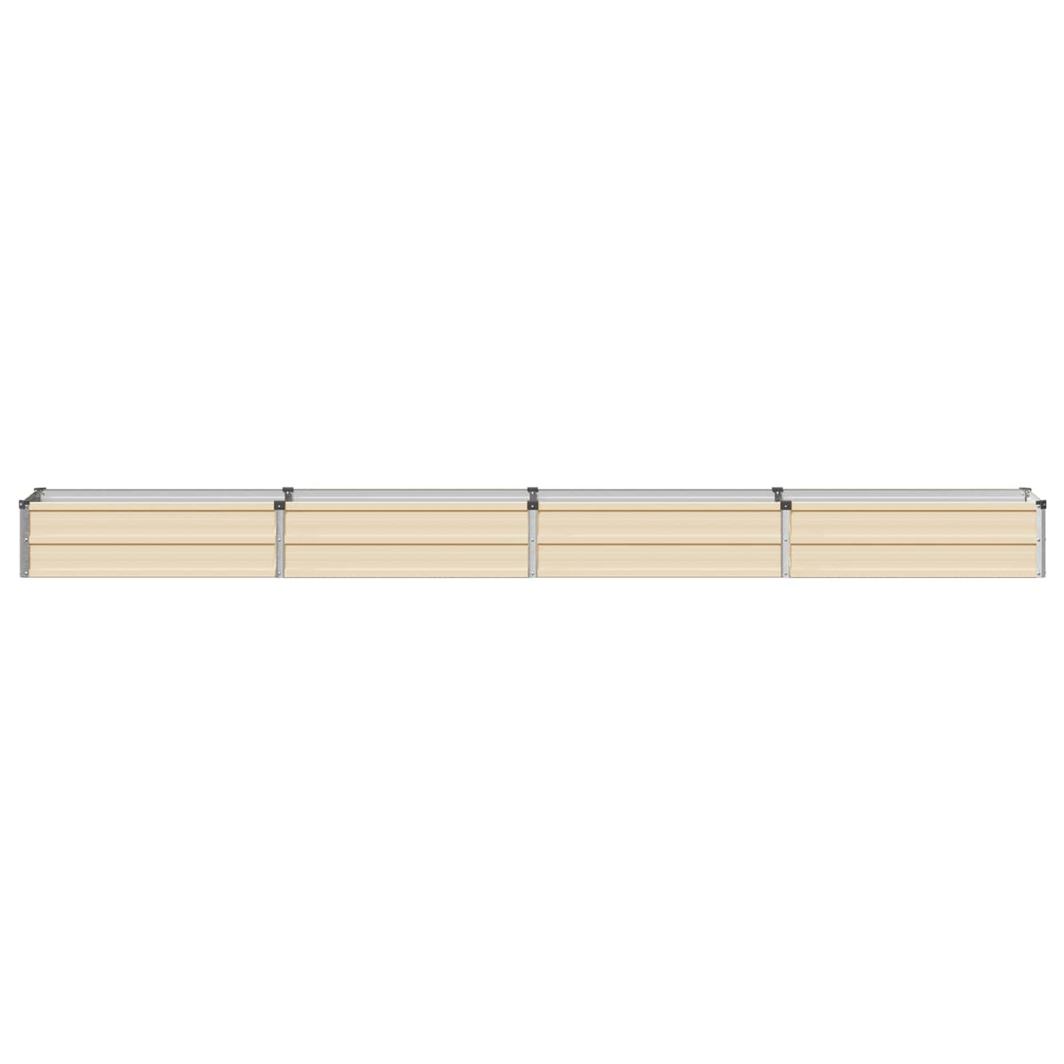 Vidaxl verhoogd tuinbed ivoor 320 x 40 x 24 cm koudgewalst staal