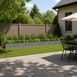 Vidaxl verhoogd tuinbed grijs 400 x 40 x 24 cm koudgewalst staal