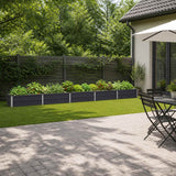 Vidaxl verhoogd tuinbed antracietkleurig 400 x 40 x 24 cm