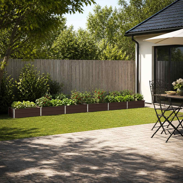 Vidaxl verhoogd tuinbed bruin 480 x 40 x 24 cm koudgewalst staal