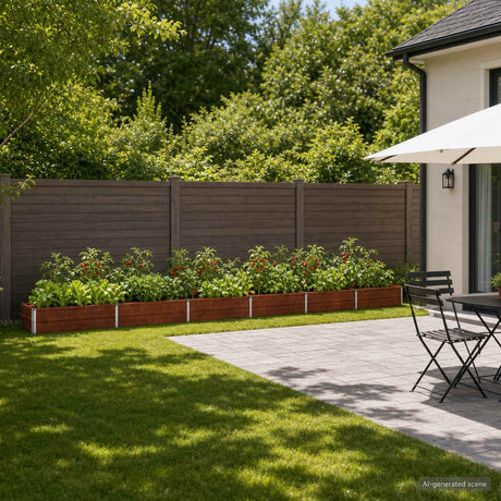Vidaxl verhoogd tuinbed weervast staal 480 x 40 x 24 cm staal