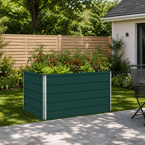 Vidaxl verhoogd tuinbed groen 100 x 80 x 55 cm koudgewalst stalen