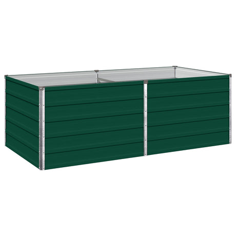 Vidaxl verhoogd tuinbed groen 160 x 80 x 55 cm koudgewalst stalen