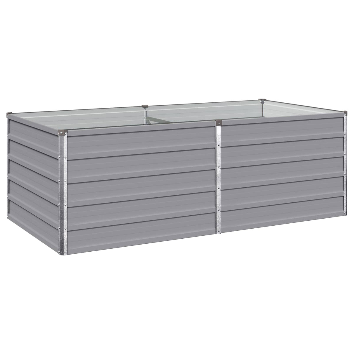 Vidaxl verhoogd tuinbed grijs 160 x 80 x 55 cm koudgewalst staal