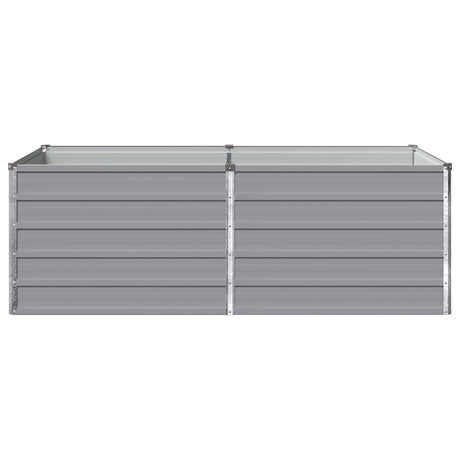 Vidaxl verhoogd tuinbed grijs 163 x 80 x 55 cm staal