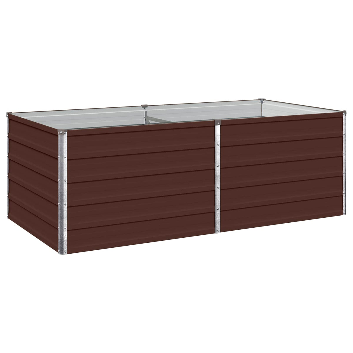 Vidaxl verhoogd tuinbed bruin 160 x 80 x 55 cm koudgewalst staal