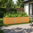 Vidaxl verhoogd tuinbed naturel 240 x 80 x 55 cm koudgewalst staal