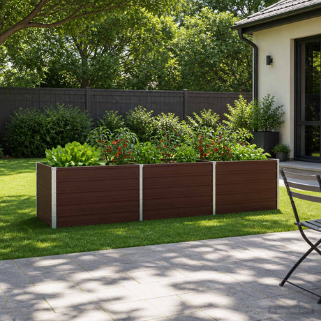 Vidaxl verhoogd tuinbed bruin 242 x 80 x 55 cm staal