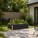 Vidaxl verhoogd tuinbed antracietkleurig 100 x 80 x 24 cm