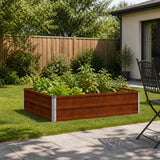 Vidaxl verhoogd tuinbed roestig 100 x 80 x 24 cm corton