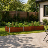 Vidaxl verhoogd tuinbed roestig 240 x 80 x 24 cm corton
