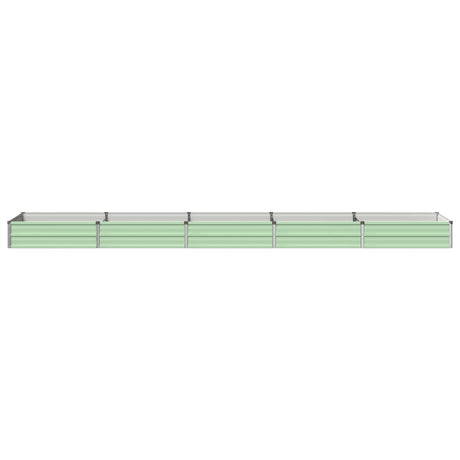 Vidaxl verhoogd tuinbed pastelgroen 400 x 80 x 24 cm koudgewalst staal