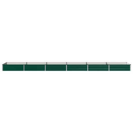 Vidaxl verhoogd tuinbed groen 480 x 80 x 24 cm koudgewalst stalen
