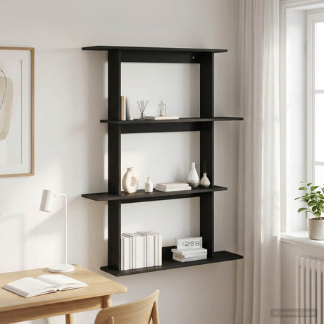 Vidaxl wandplank zwart eiken 100 x 20 x 126 cm