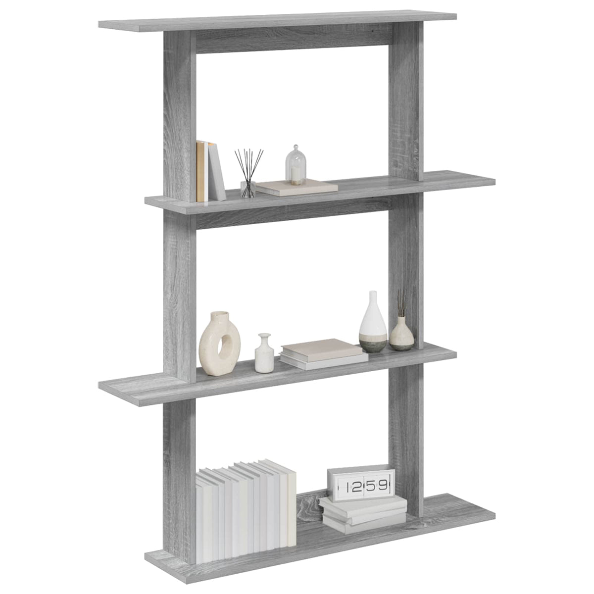 Vidaxl wandplank grijs sonoma 100 x 20 x 126 cm bewerkt hout