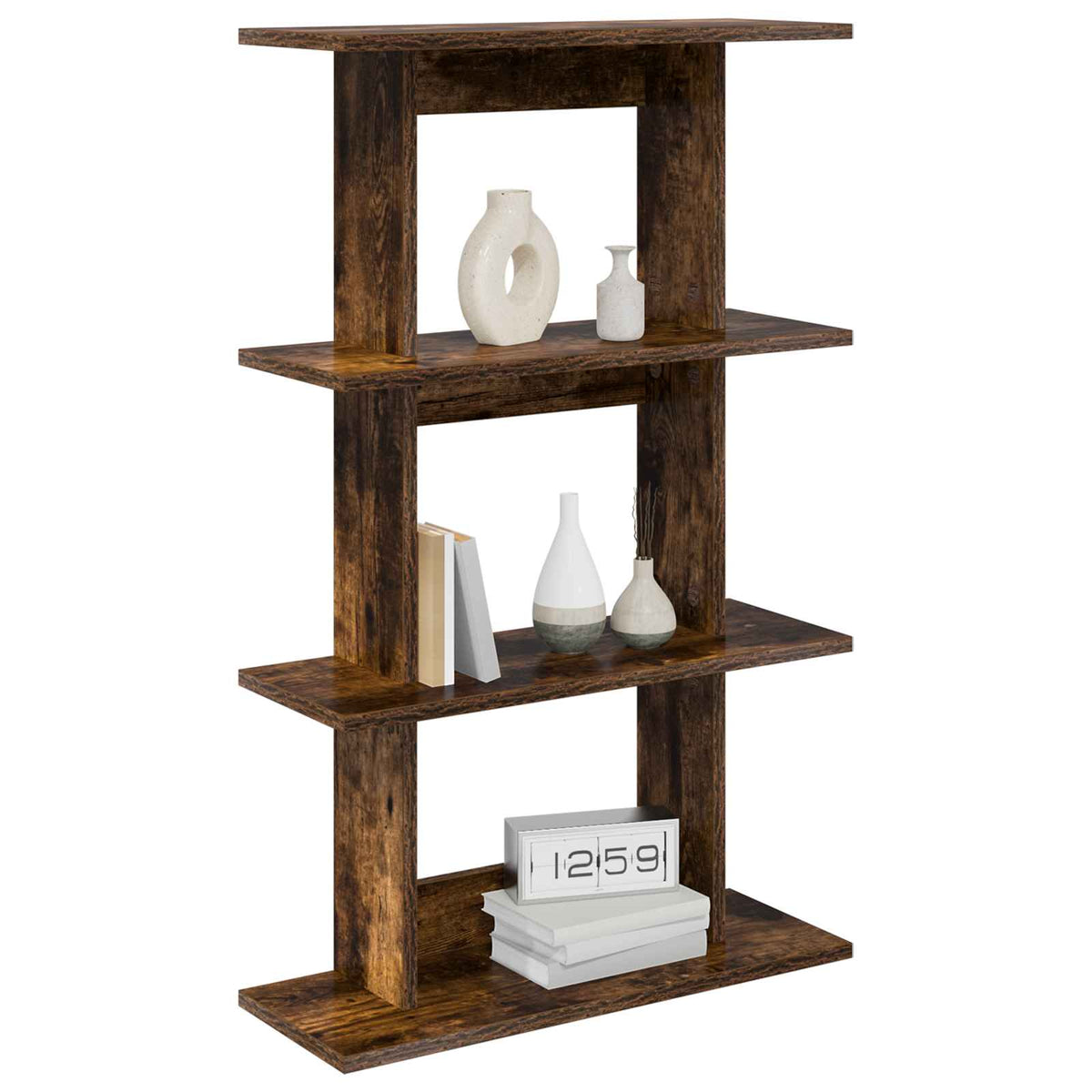 Vidaxl wandplank muurmontage gerookt eiken 56 x 20 x 90 cm