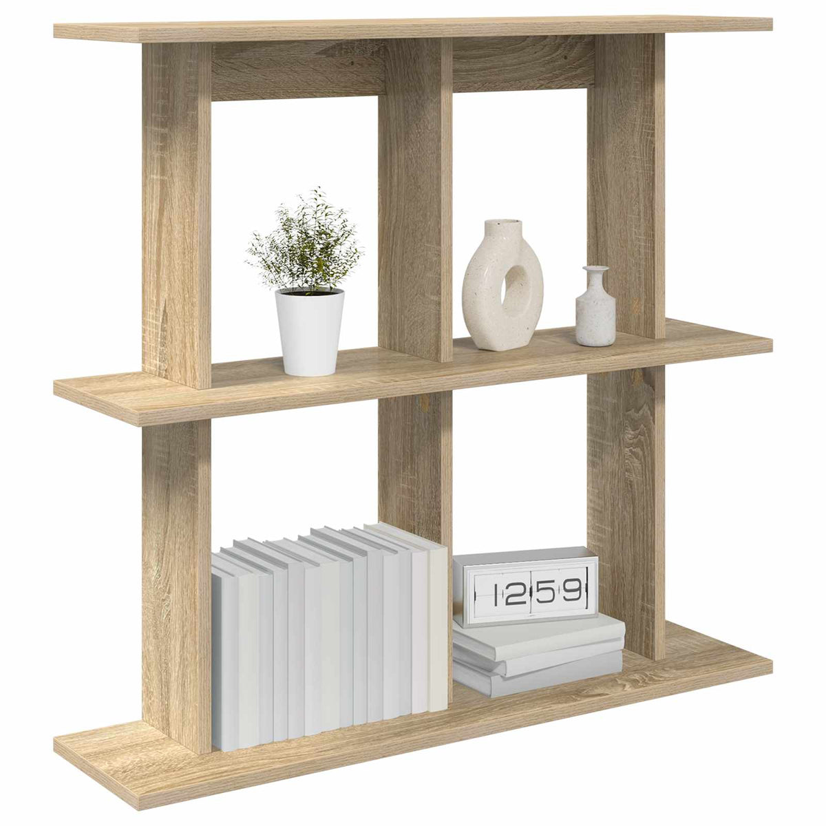 Vidaxl wandplank muurmontage sonoma eiken 80 x 20 x 75 cm bewerkt hout