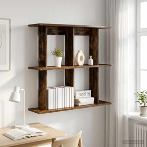 Vidaxl wandplank muurmontage gerookt eiken 80 x 20 x 75 cm