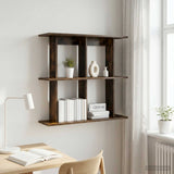 Vidaxl wandplank muurmontage gerookt eiken 100 x 20 x 75 cm