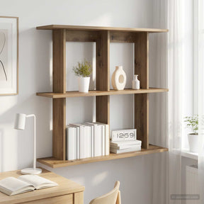 Vidaxl wandplank muurmontage artisanaal eiken 100 x 20 x 75 cm