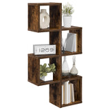 Vidaxl wandplank muurmontage gerookt eiken 39 x 15 x 76 cm