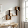 Vidaxl wandplank muurmontage oud hout 91,5 x 15 x 76 cm bewerkt hout