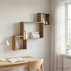 Vidaxl wandplank muurmontage artisanaal eiken 91,5 x 15 x 76 cm