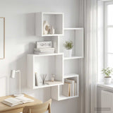 Vidaxl wand cube planken muurmontage wit 64 x 13,5 x 91,5 cm