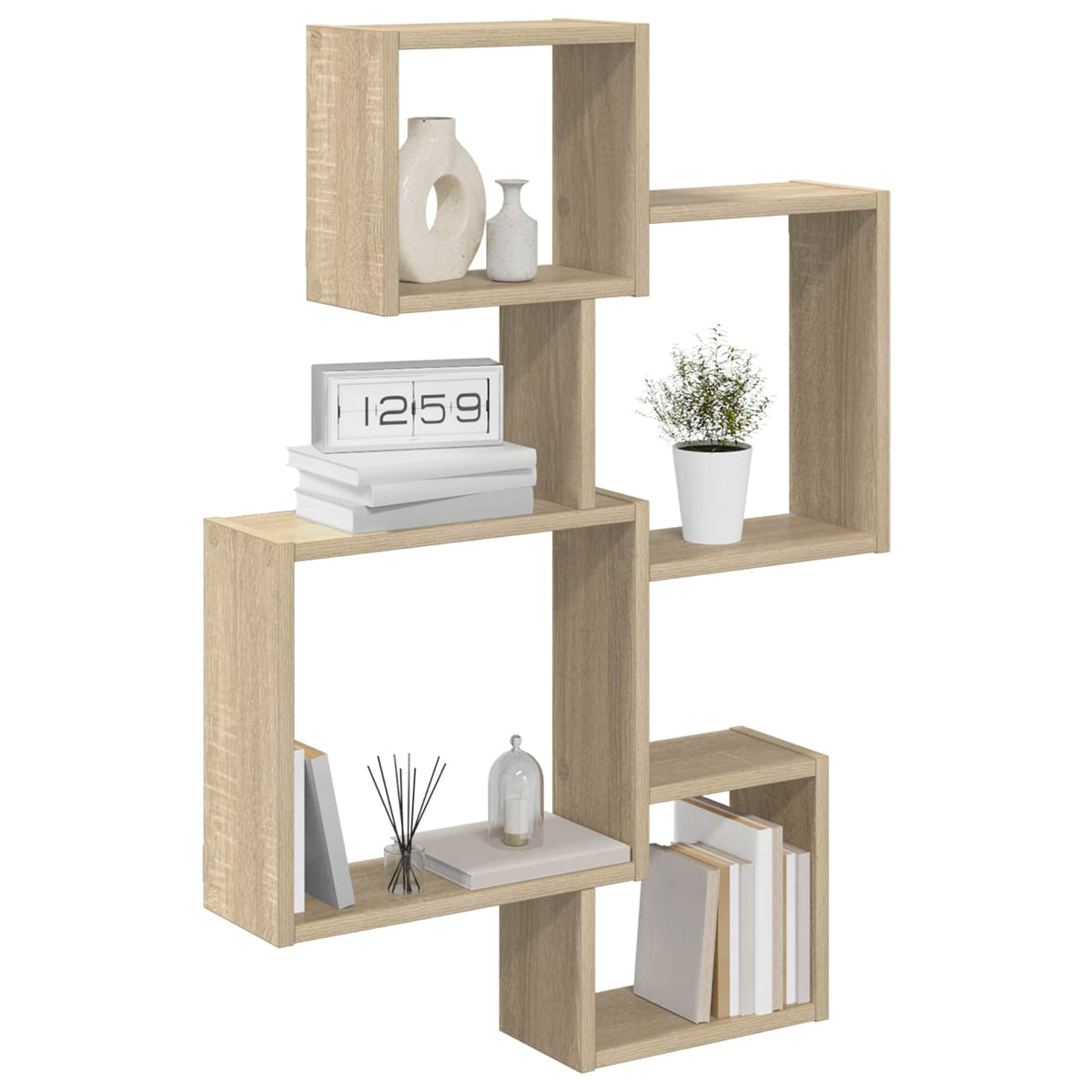 Vidaxl wand cube planken muurmontage sonoma eiken 64 x 13,5 x 91,5 cm