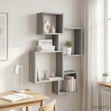 Vidaxl wand cube planken muurmontage grijs sonoma 64 x 13,5 x 91,5 cm