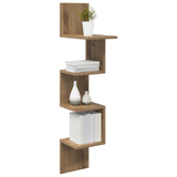 Vidaxl wandplank muurmontage artisanaal eiken 32 x 21 x 107 cm
