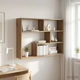 Vidaxl wandplank muurmontage artisanaal eiken 95 x 20 x 69,5 cm