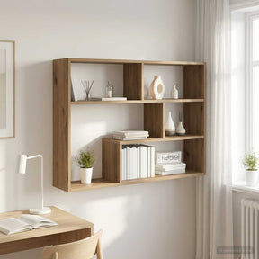 Vidaxl wandplank muurmontage artisanaal eiken 95 x 20 x 69,5 cm