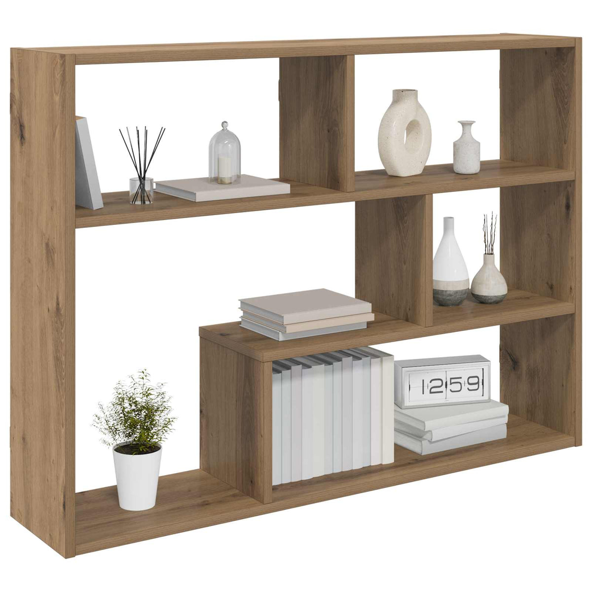 Vidaxl wandplank muurmontage artisanaal eiken 95 x 20 x 69,5 cm