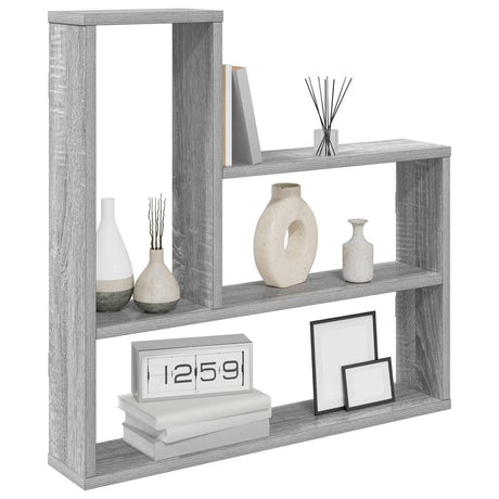 Vidaxl wandplank grijs sonoma 60 x 11 x 60 cm bewerkt hout