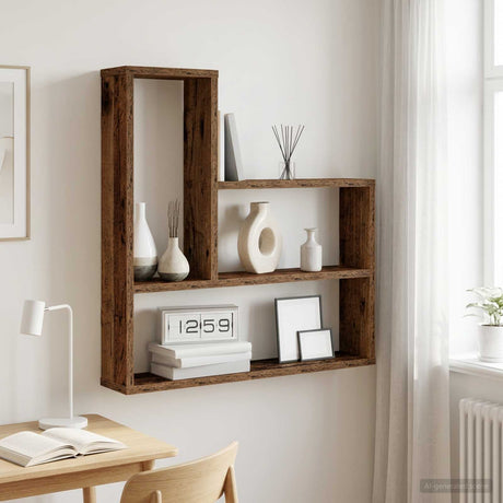 Vidaxl wandplank oud hout 60 x 11 x 60 cm bewerkt hout