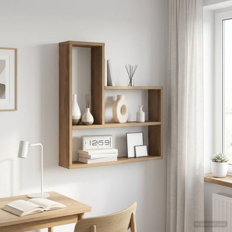 Vidaxl wandplank artisanaal eiken 60 x 11 x 60 cm bewerkt hout