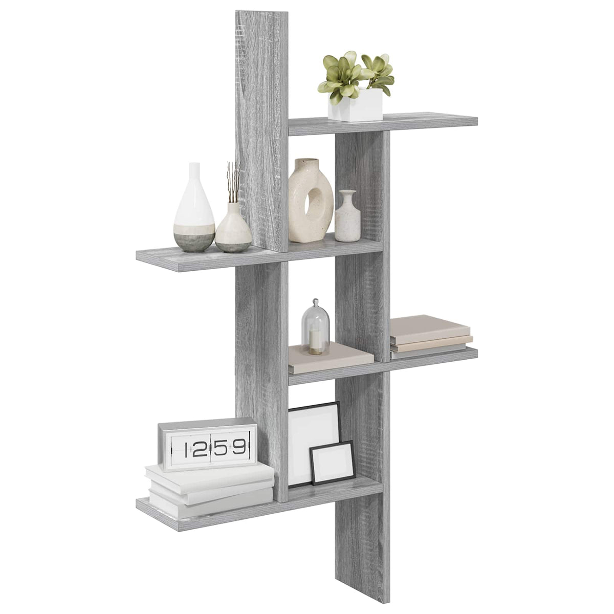 Vidaxl wandplank grijs sonoma 61 x 15 x 102 cm bewerkt hout