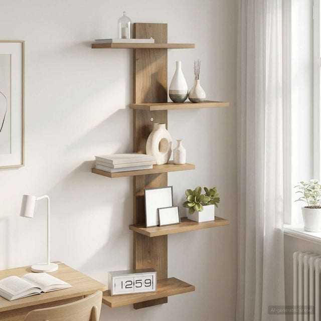 Vidaxl wand vlonderschap artisanaal eiken 48,5 x 15 x 101 cm