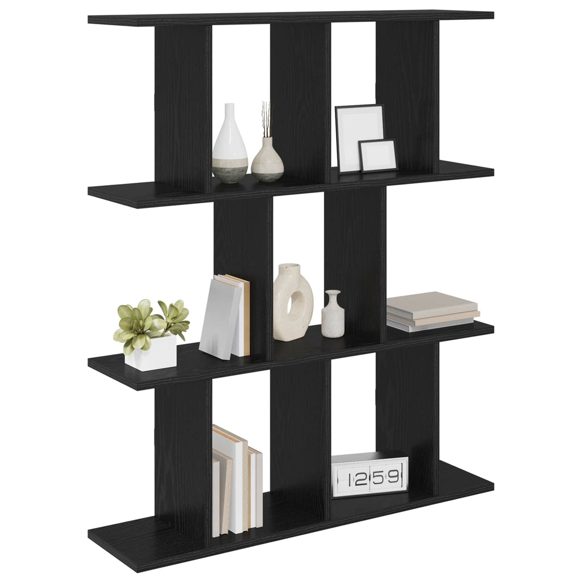 Vidaxl wandplank zwart eiken 102 x 20 x 96 cm bewerkt hout