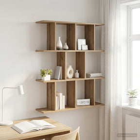 Vidaxl wandplank artisanaal eiken 102 x 20 x 96 cm bewerkt hout