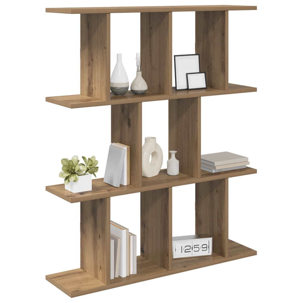 Vidaxl wandplank artisanaal eiken 102 x 20 x 96 cm bewerkt hout