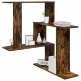 Vidaxl wandplank gerookt eiken 67 x 67 x 87 cm bewerkt hout