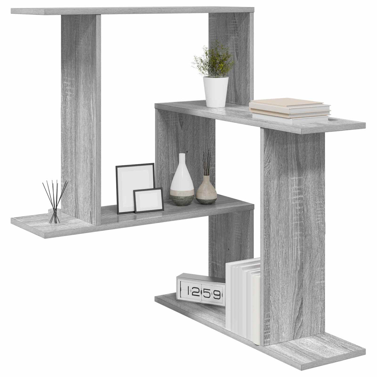 Vidaxl wandplank grijs sonoma 67 x 67 x 87 cm bewerkt hout